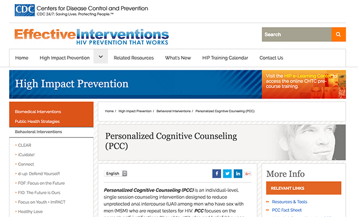 Effective Interventions Personalized Cognitive Counseling Website