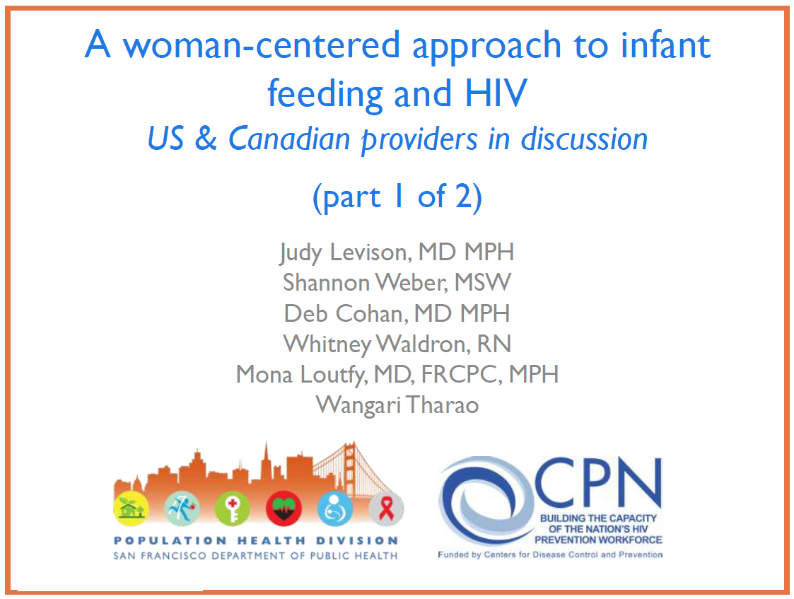 A Woman-Centered Approach to Infant Feeding and HIV Webinar