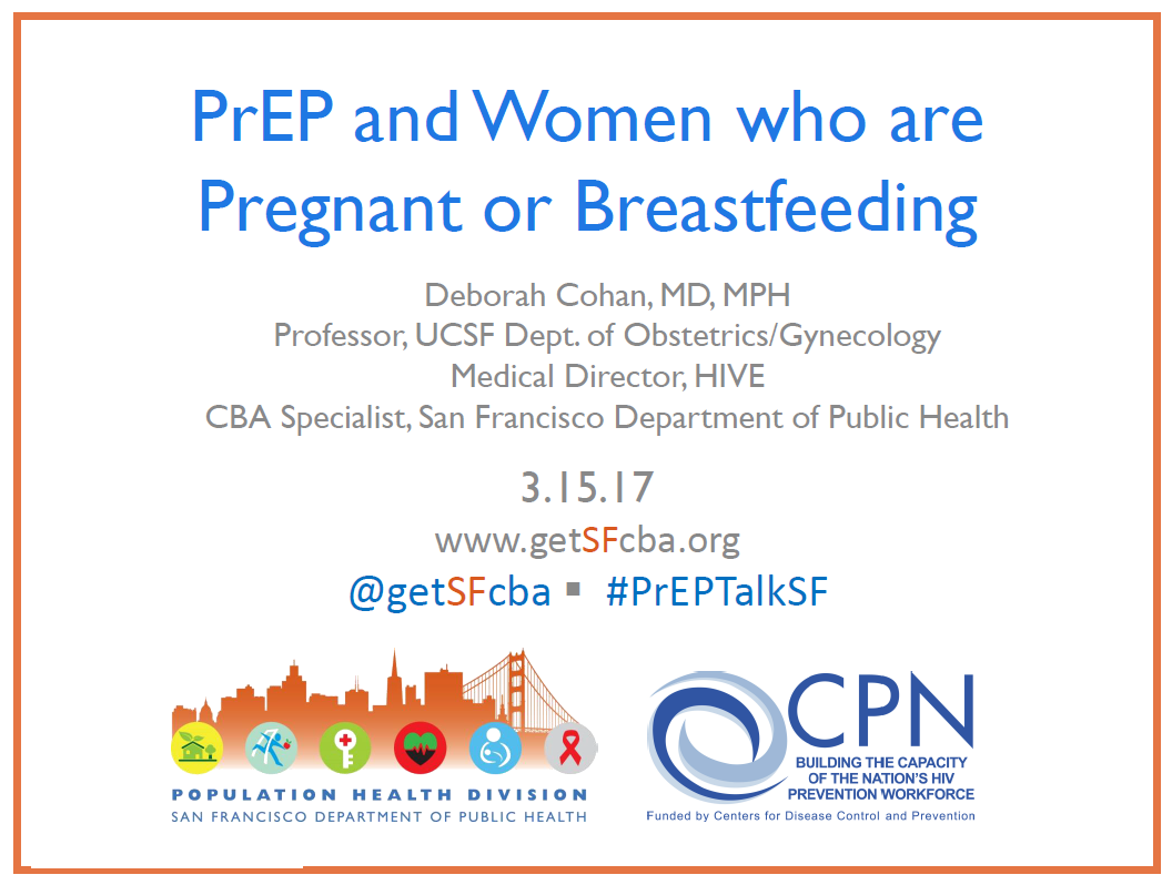 PrEP and Women who are Pregnant or Breastfeeding Webinar
