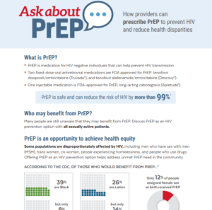 This image is a screenshot of the first page of the PrEP provider guide for physicians. It is used to educate health care providers on PrEP.