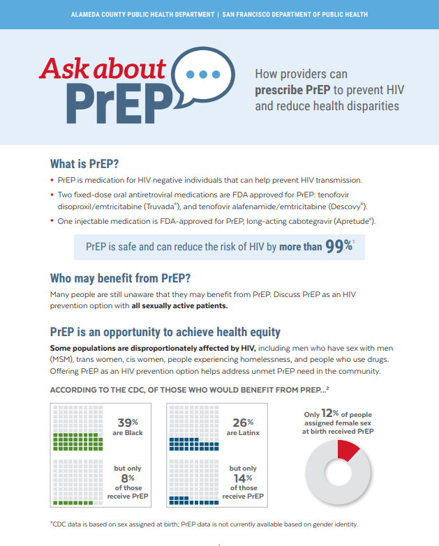screenshot of the first page of the prep provider guide.